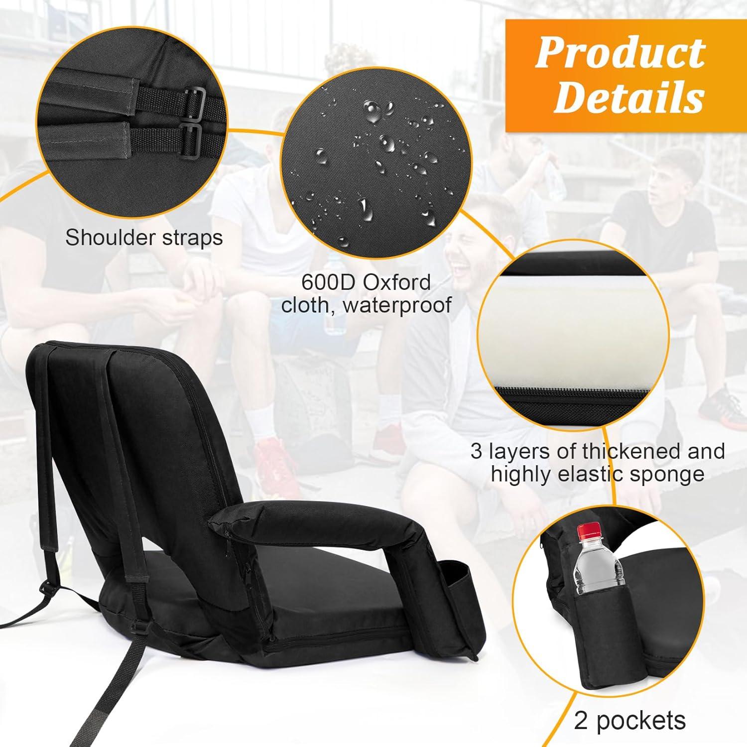 Paquete 2 Asientos de Estadio Idota con Reposabrazos y Cojín Ancho