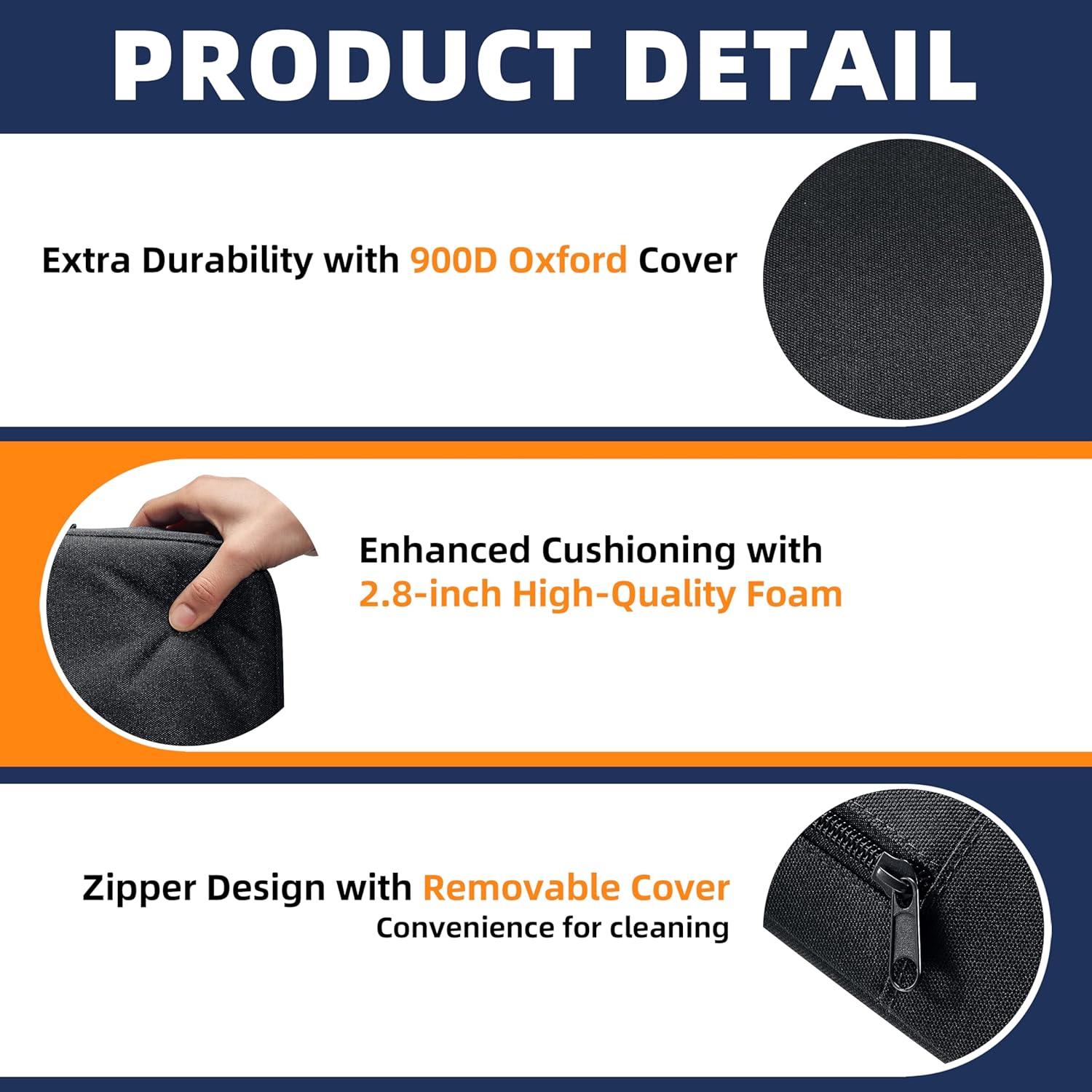 Cojines de Asiento SeatyLife para Estadios - 2-Pack Negro