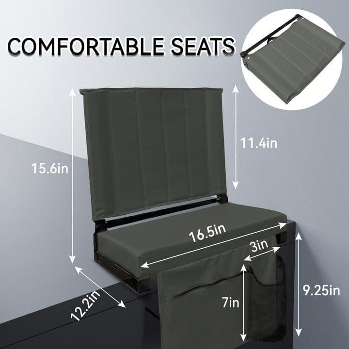 Asiento de Estadio Plegable SamitValt con Respaldo y Portavasos