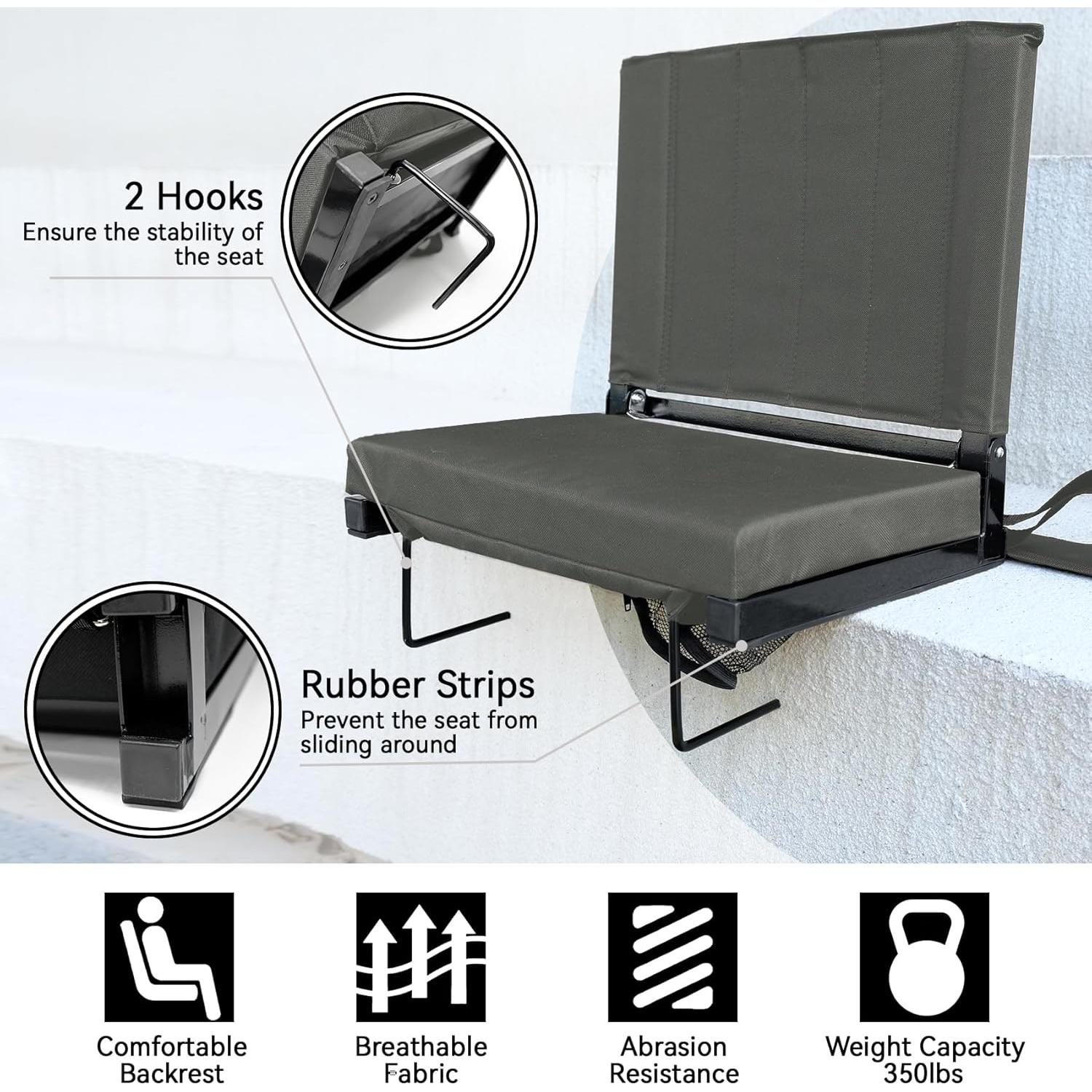 Asiento de Estadio Plegable SamitValt con Respaldo y Portavasos