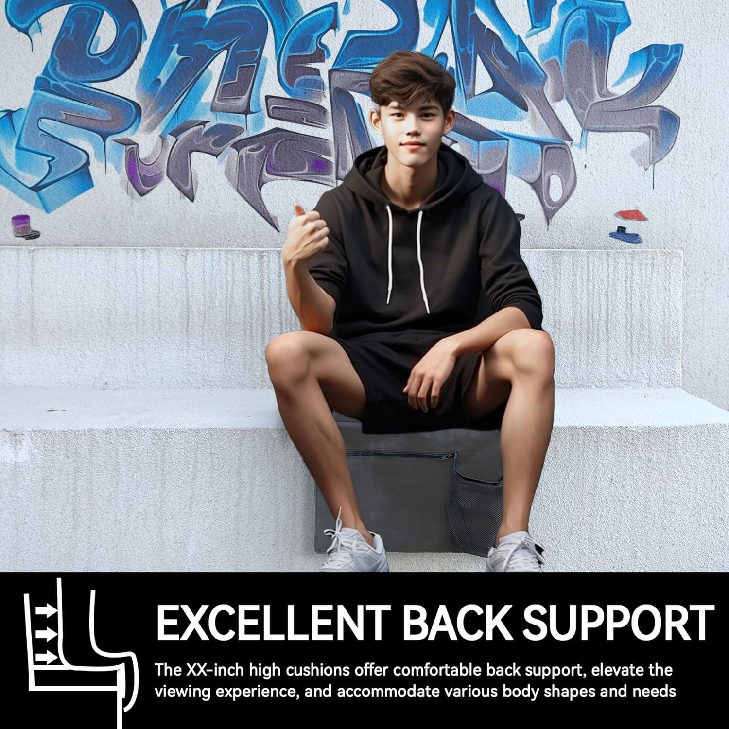 Asiento de Estadio Plegable SamitValt con Respaldo y Portavasos