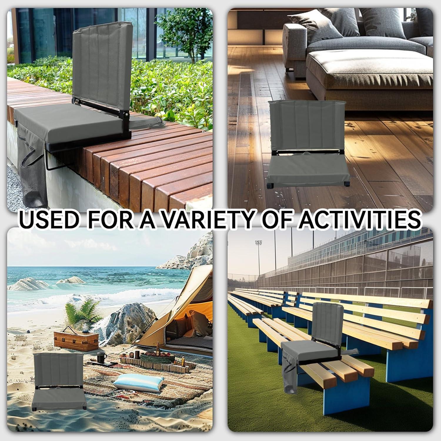 Asiento de Estadio Plegable SamitValt con Respaldo y Portavasos