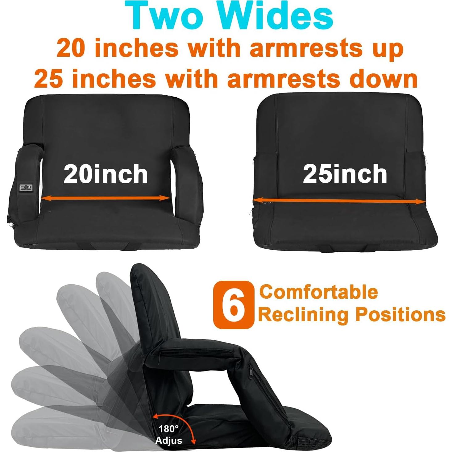 Silla de Estadio Calentada ZOMPAKER JDAM con Masaje 63.5 cm