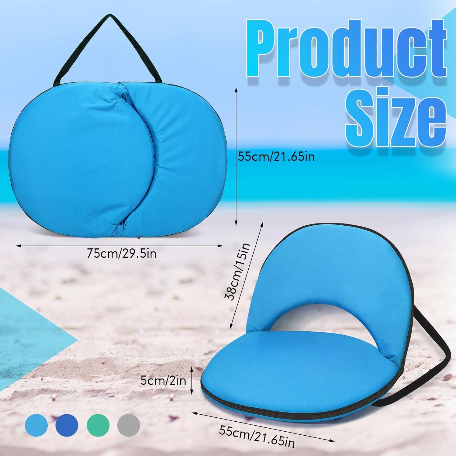 Asientos de Estadio Plegables Maitys 4 Pcs con Respaldo 29.5x21.7cm