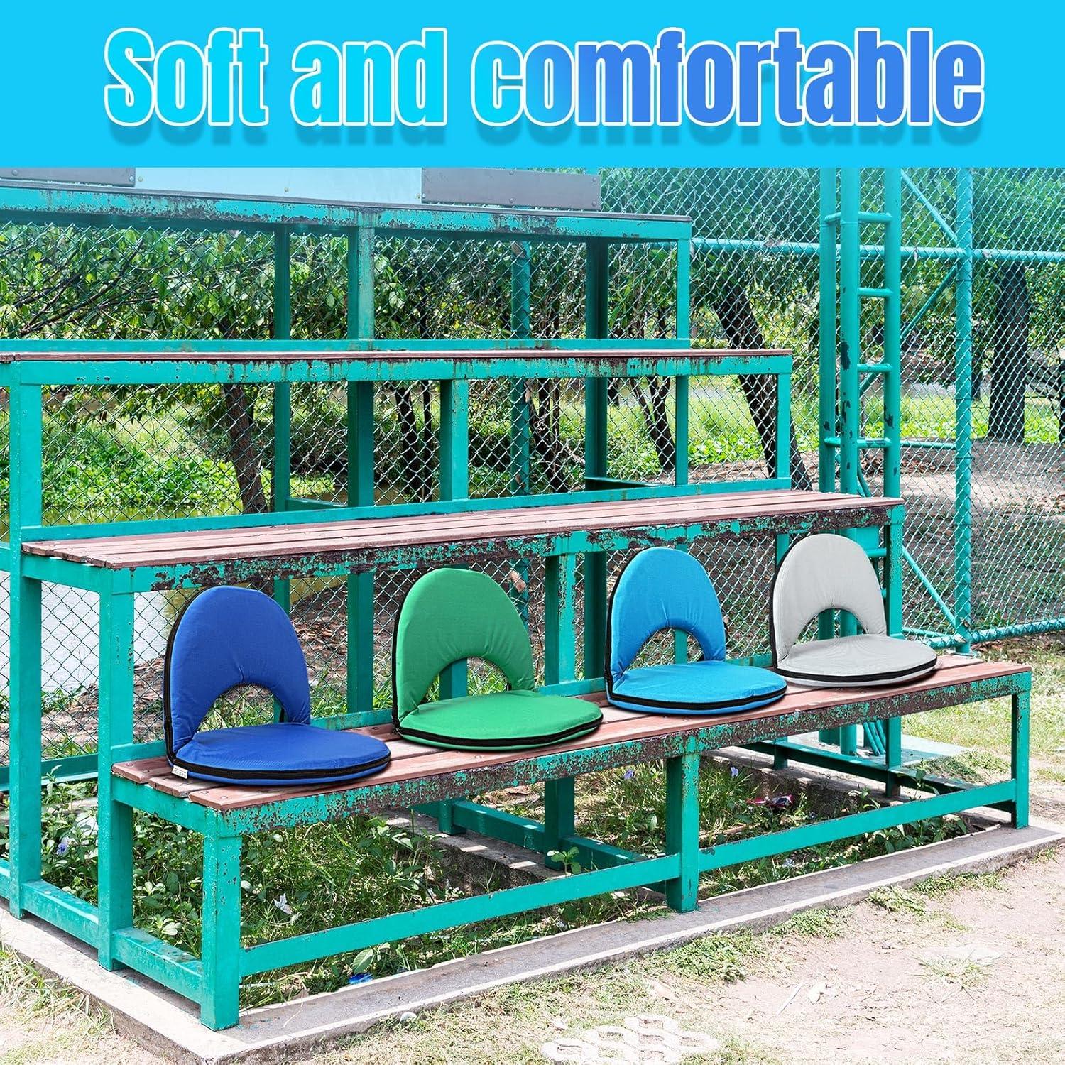 Asientos de Estadio Plegables Maitys 4 Pcs con Respaldo 29.5x21.7cm