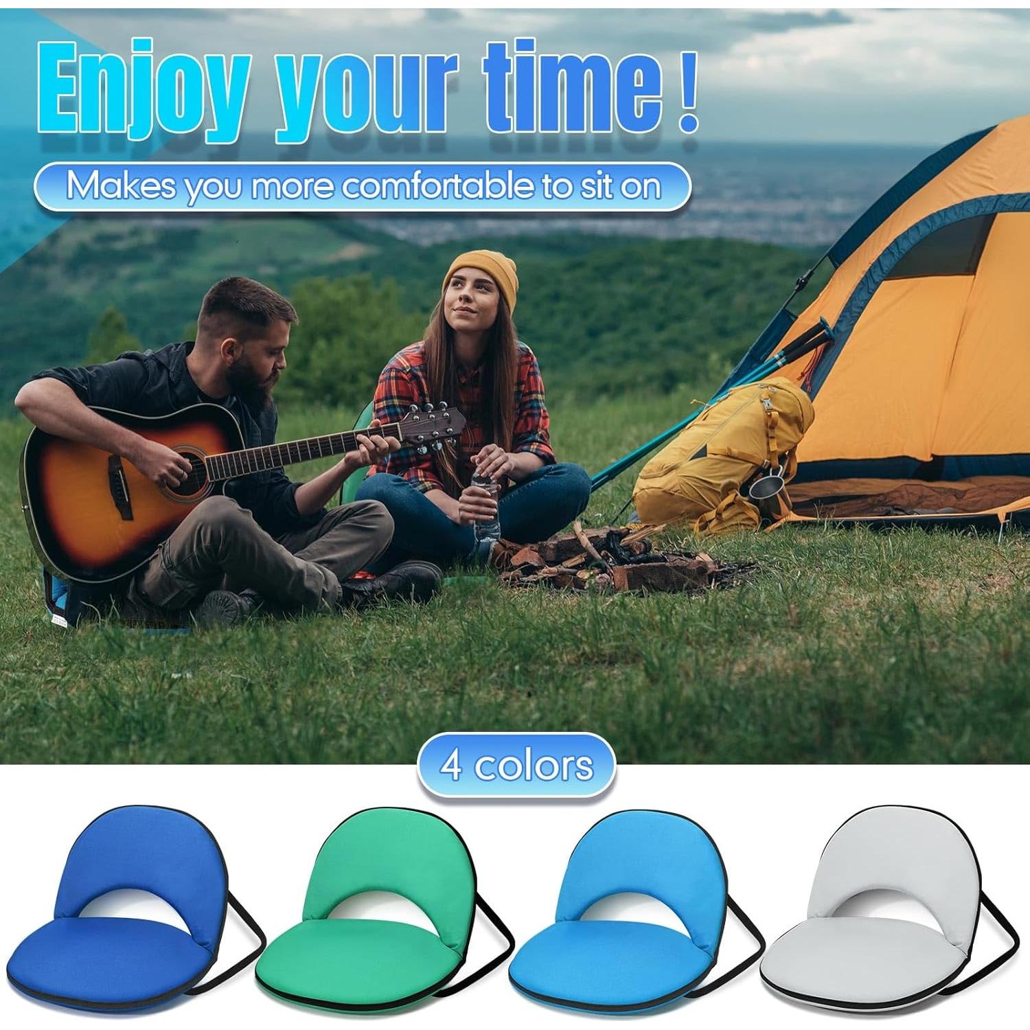 Asientos de Estadio Plegables Maitys 4 Pcs con Respaldo 29.5x21.7cm