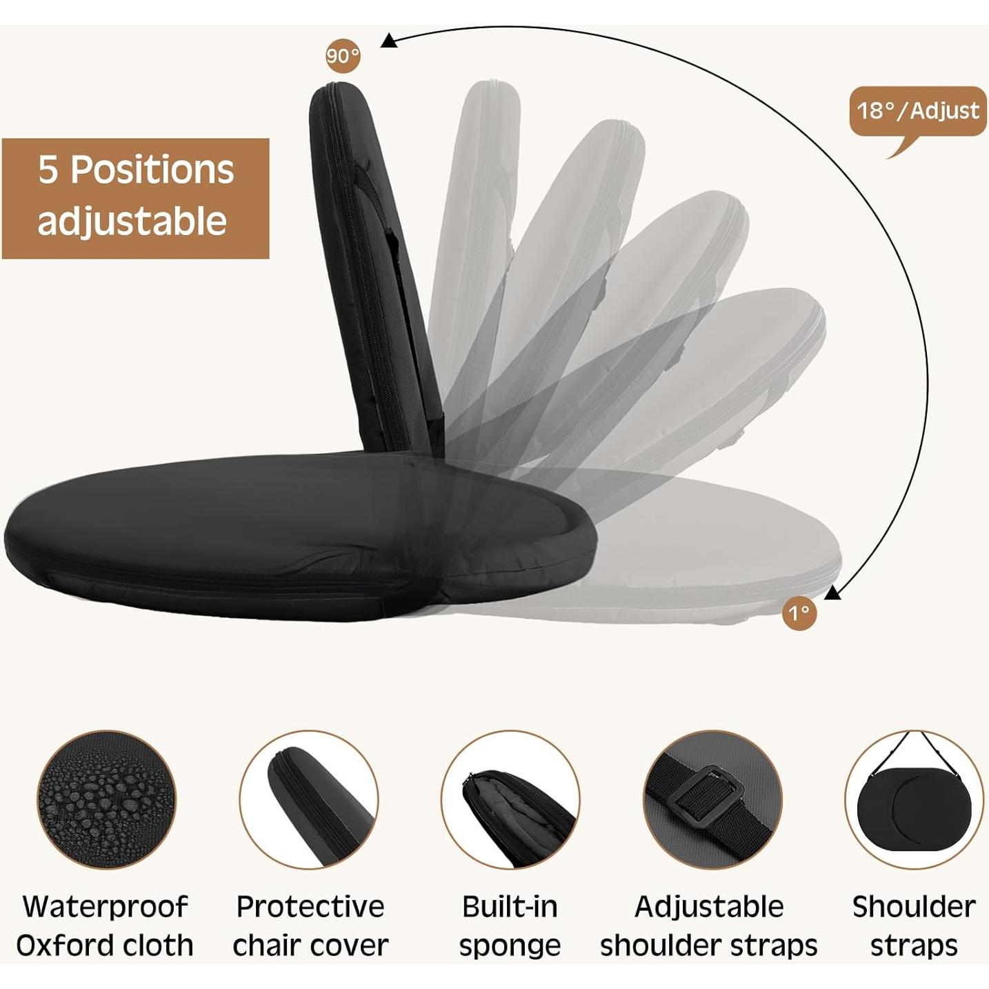 Sillas de Graderías Reclinables Cinnvoice - 2 Pcs Plegables