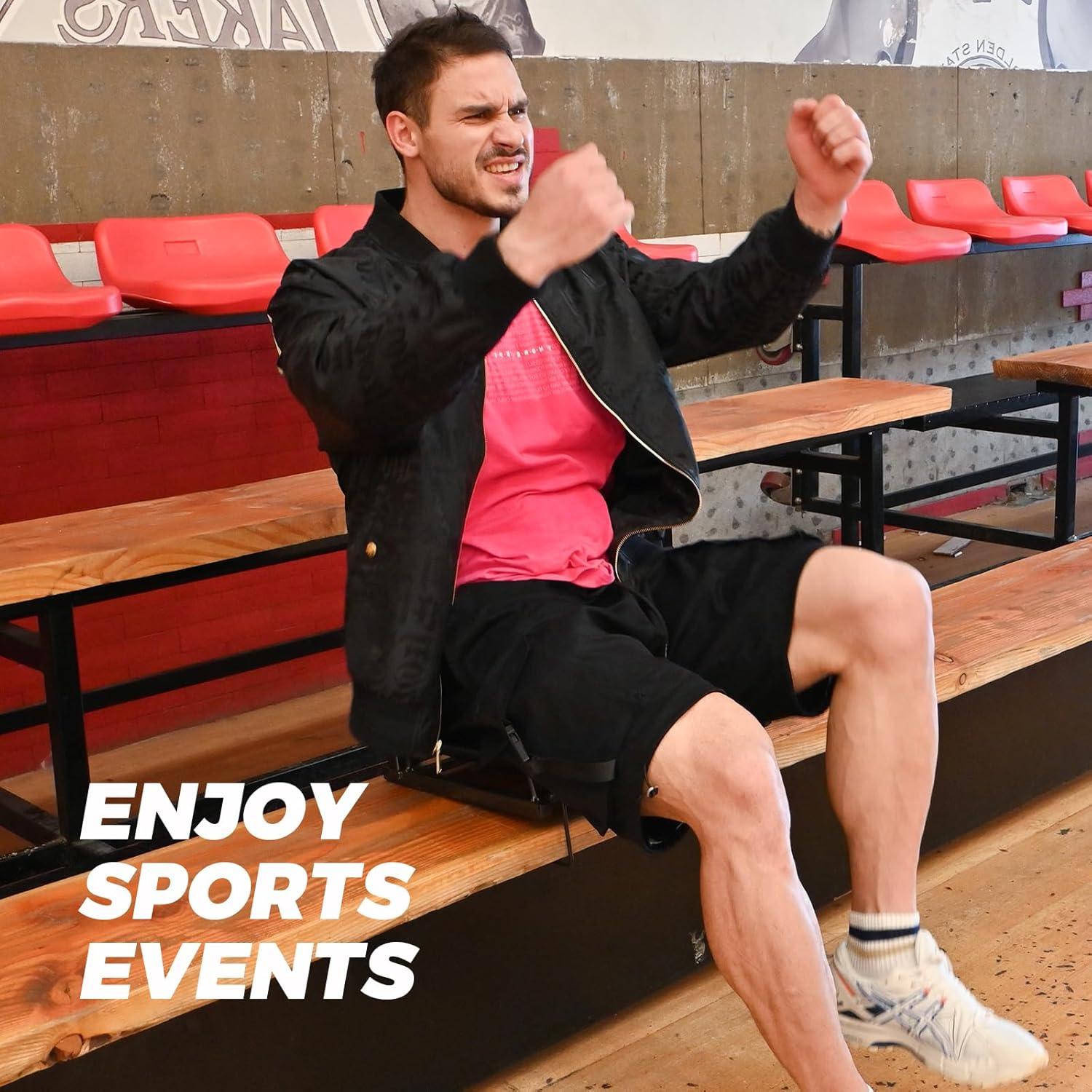 Asiento de Estadio KINGROCK Plegable Acolchado Azul Marino