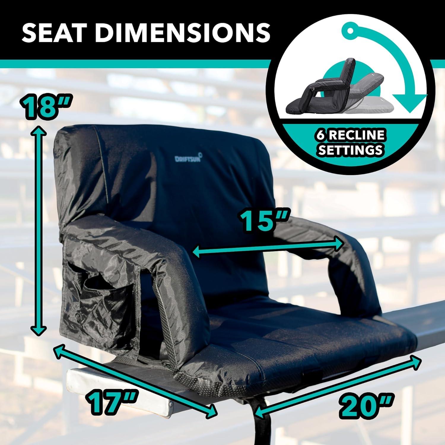 Asientos de Estadio Driftsun Deluxe 2 Pack Plegables Azul