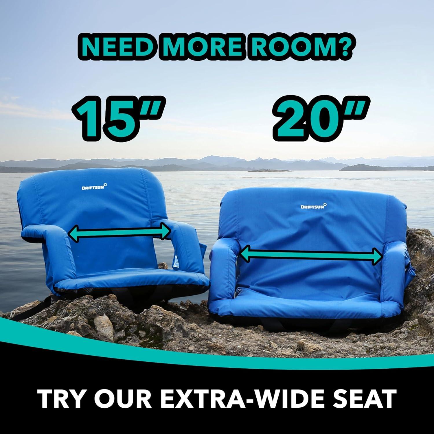 Asientos de Estadio Driftsun Deluxe 2 Pack Plegables Azul