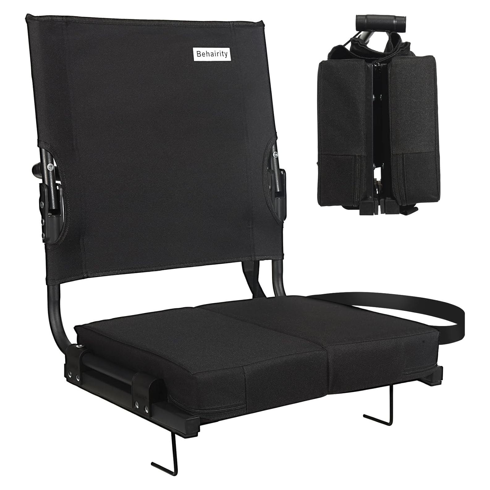 Silla de Estadio Plegable Behairity con Respaldo Alto y Acolchado