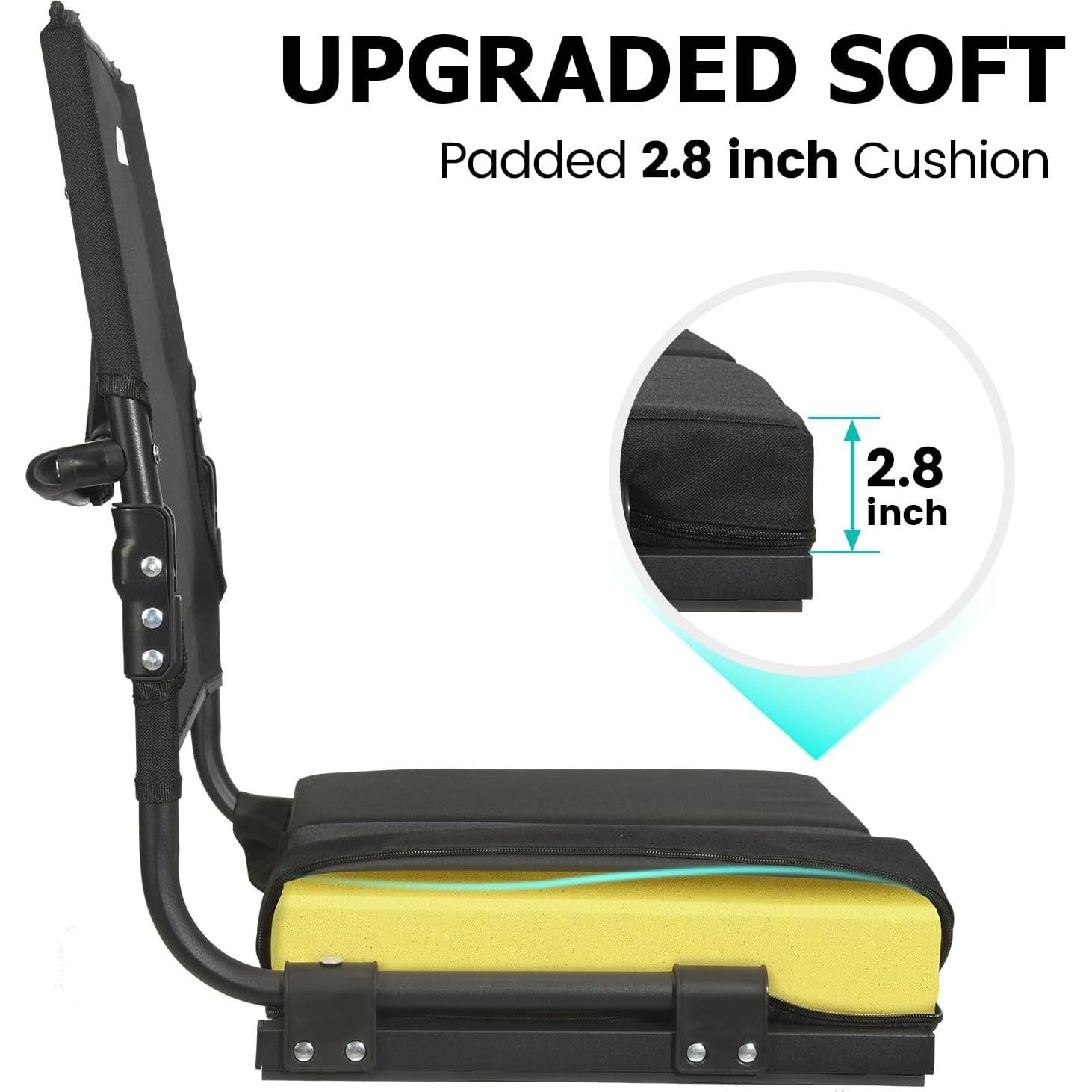 Silla de Estadio Plegable Behairity con Respaldo Alto y Acolchado