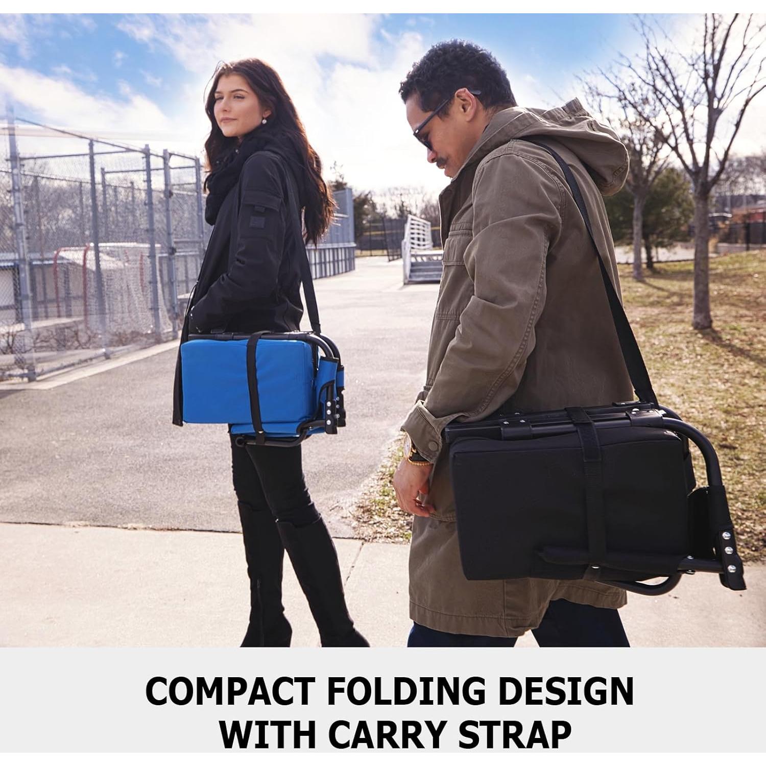 Silla de Estadio Plegable Behairity con Respaldo Alto y Acolchado