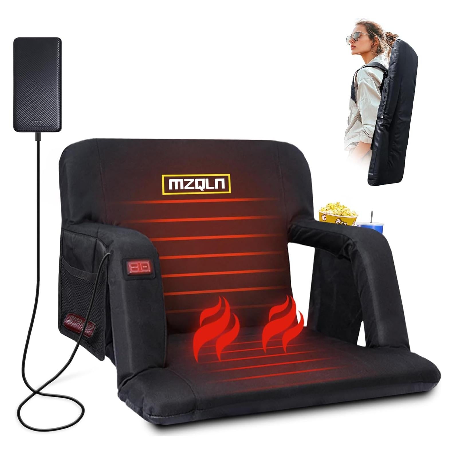 Asiento de Gradas Calentado MZQLN Plegable 53.34 cm 6 Posiciones