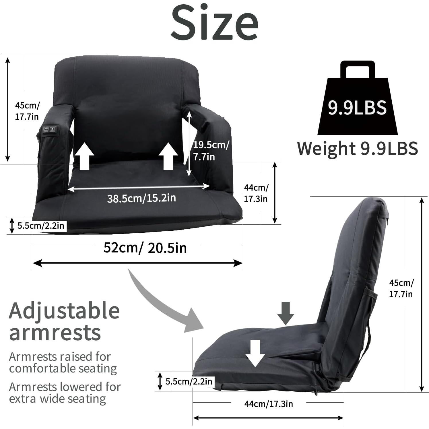 Silla de Estadio Calentada Curperkoi HM-ZC-0021-PB 6 Niveles