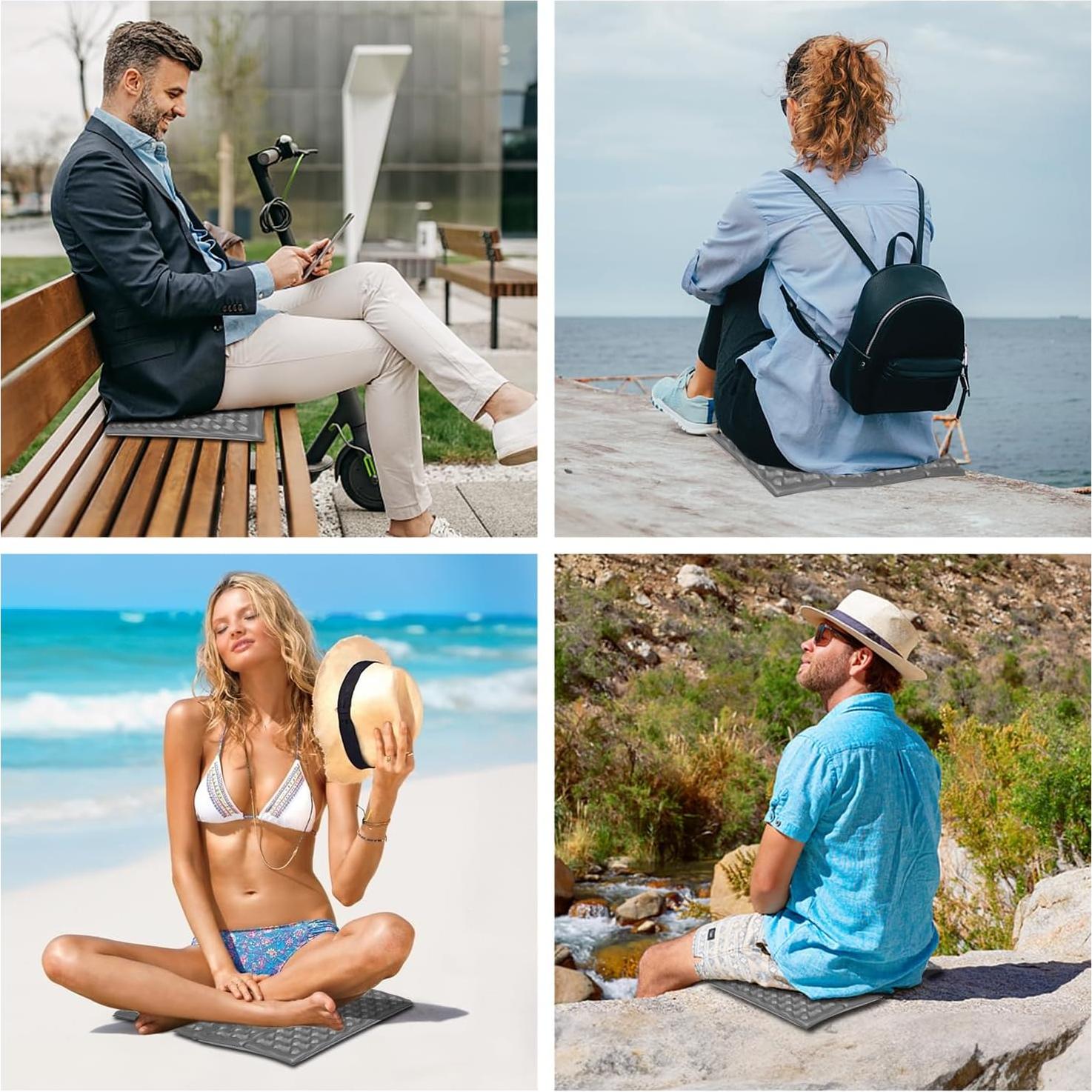 Almohadilla de Asiento Plegable FOCHIER F IXPE Gris 40x30cm