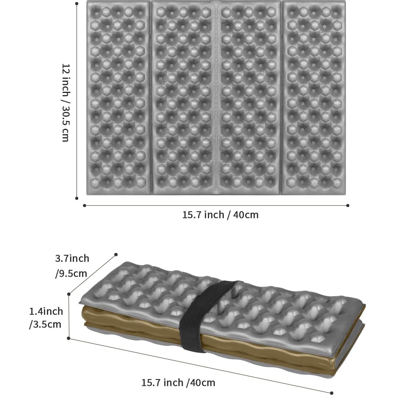 Almohadilla de Asiento Plegable FOCHIER F IXPE Gris 40x30cm