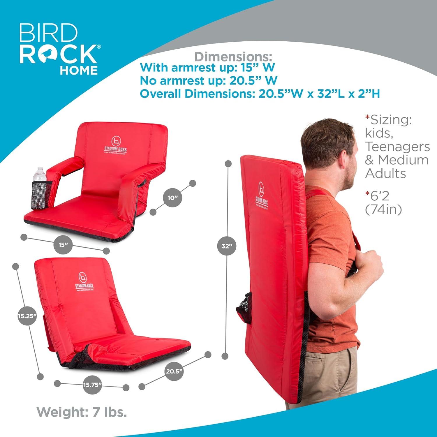 Silla de Estadio Acolchada Stadium Boss Roja - 6 Posiciones Reclinables