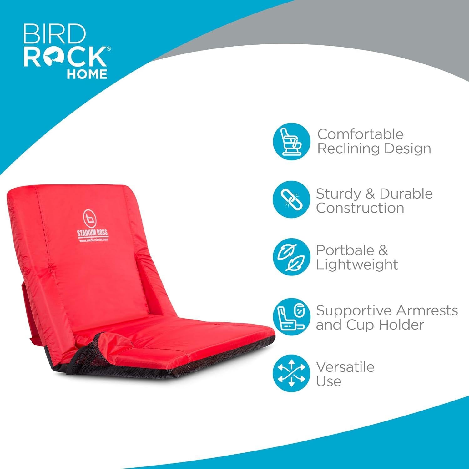 Silla de Estadio Acolchada Stadium Boss Roja - 6 Posiciones Reclinables