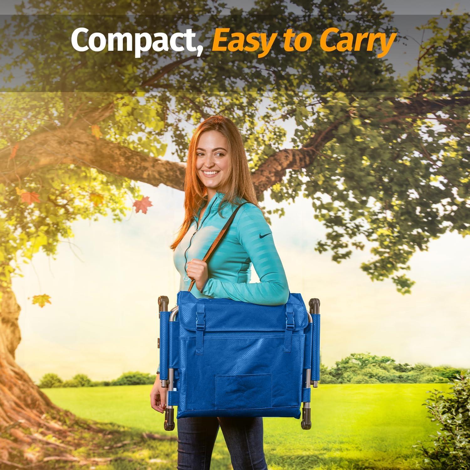 Asiento de Graderío Plegable Alpcour Azul Real - Acolchado y Portátil