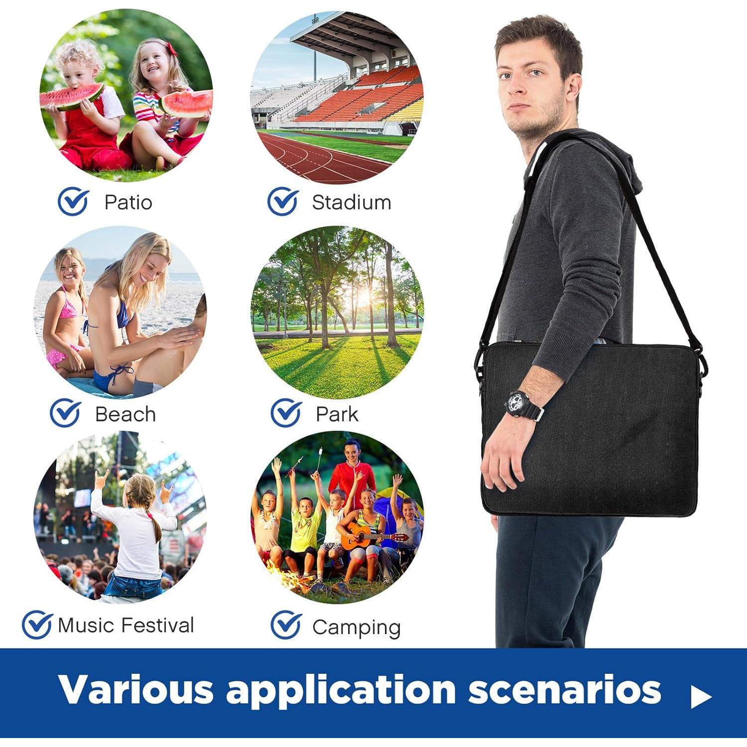 Asientos de Estadio Portátiles Hosuly 2 Unidades con Portavasos