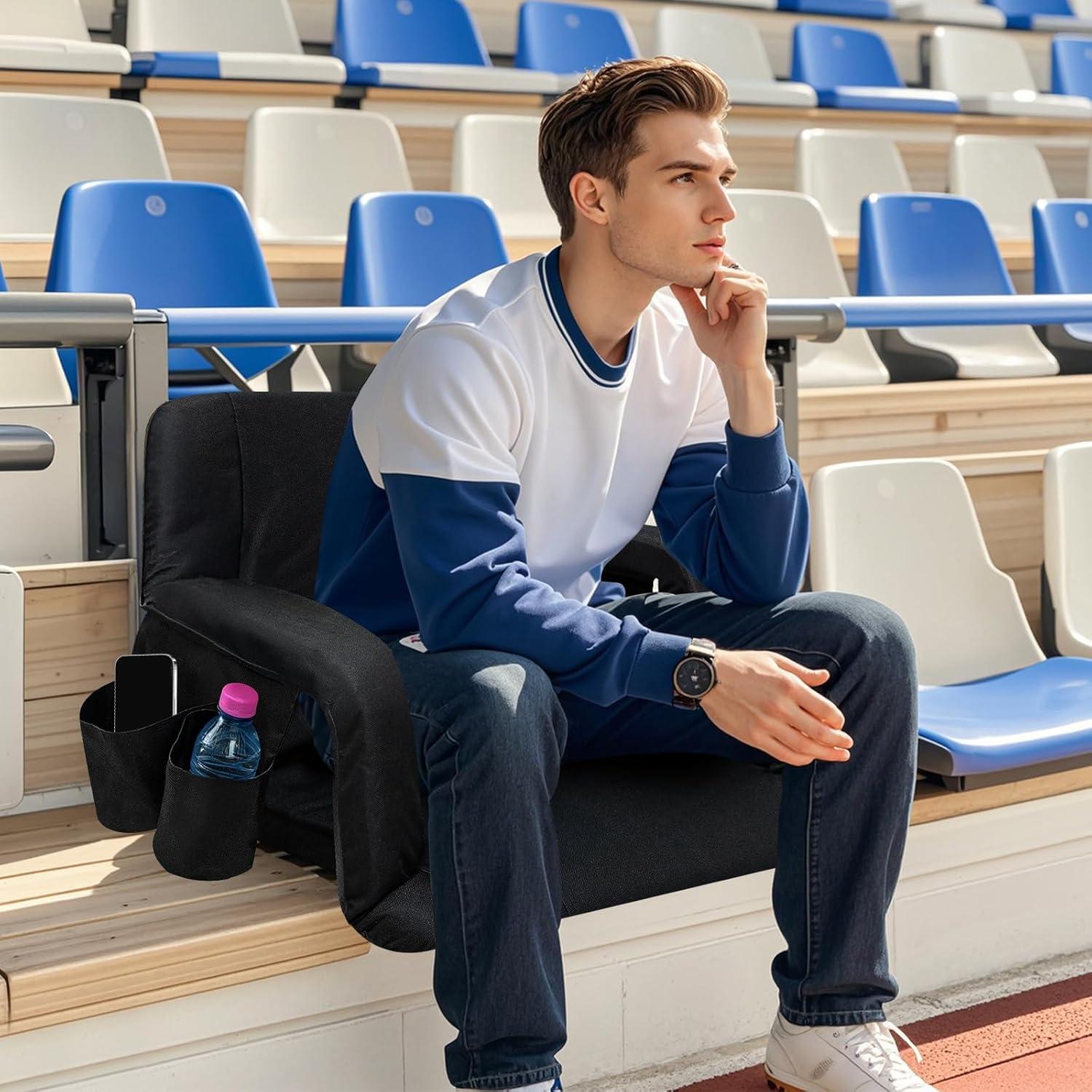 Silla de Estadio Hmlinktt Plegable con Respaldo Ajustable