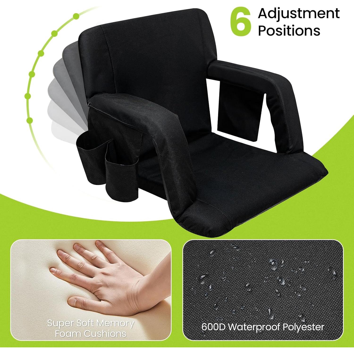 Silla de Estadio Hmlinktt Plegable con Respaldo Ajustable