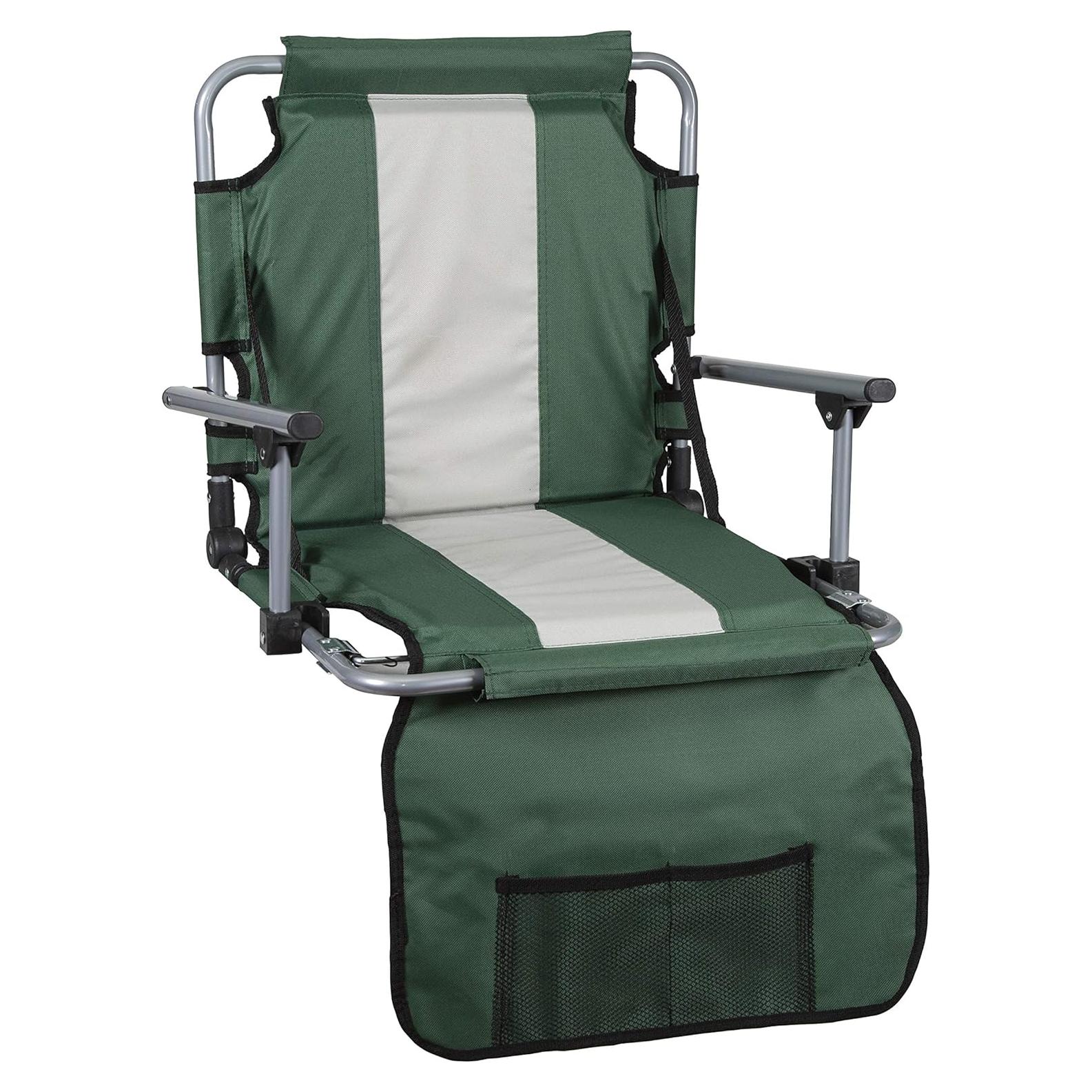 Asiento de Estadio Plegable Stansport Verde con Brazos