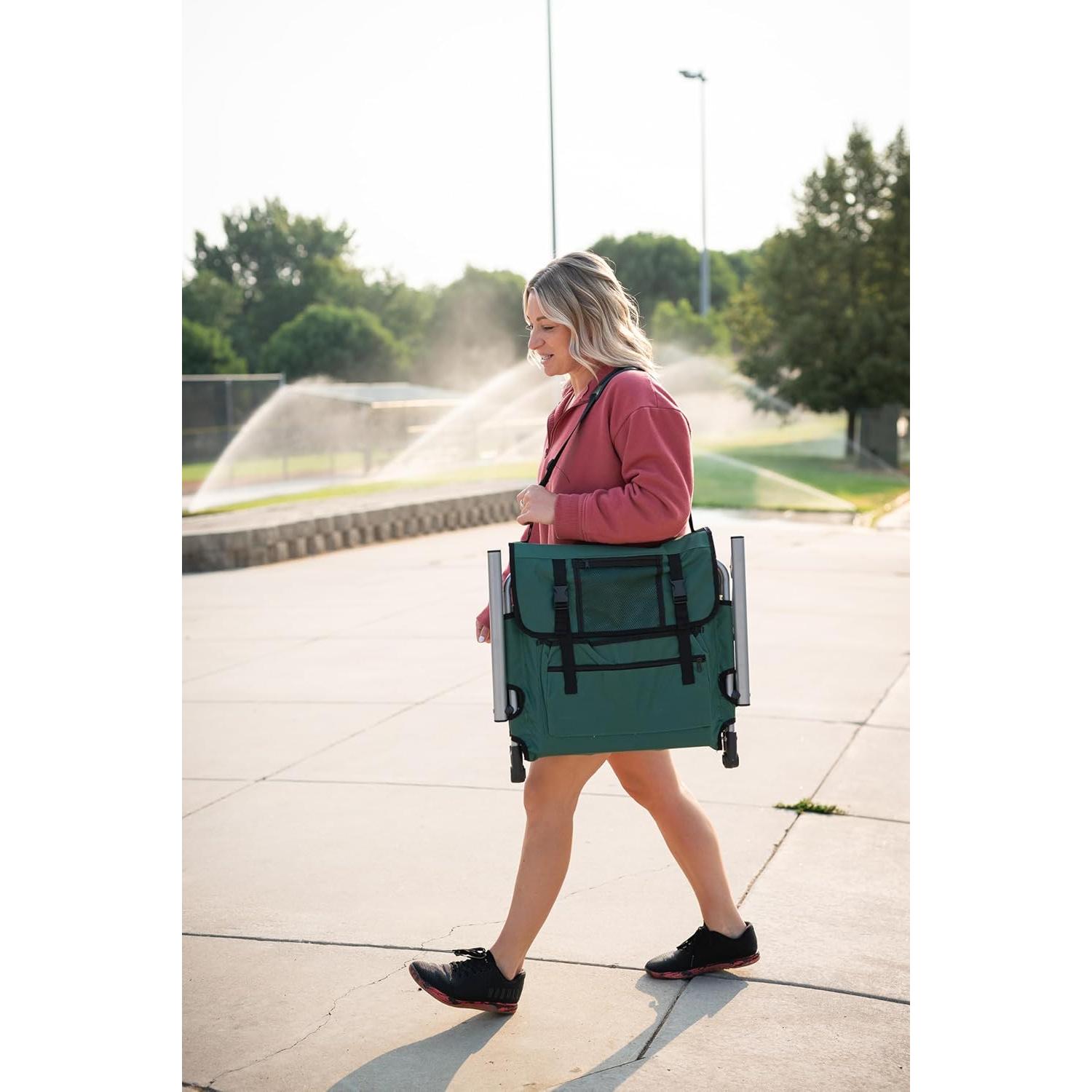 Asiento de Estadio Plegable Stansport Verde con Brazos