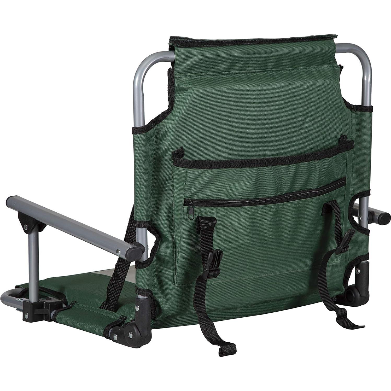 Asiento de Estadio Plegable Stansport Verde con Brazos