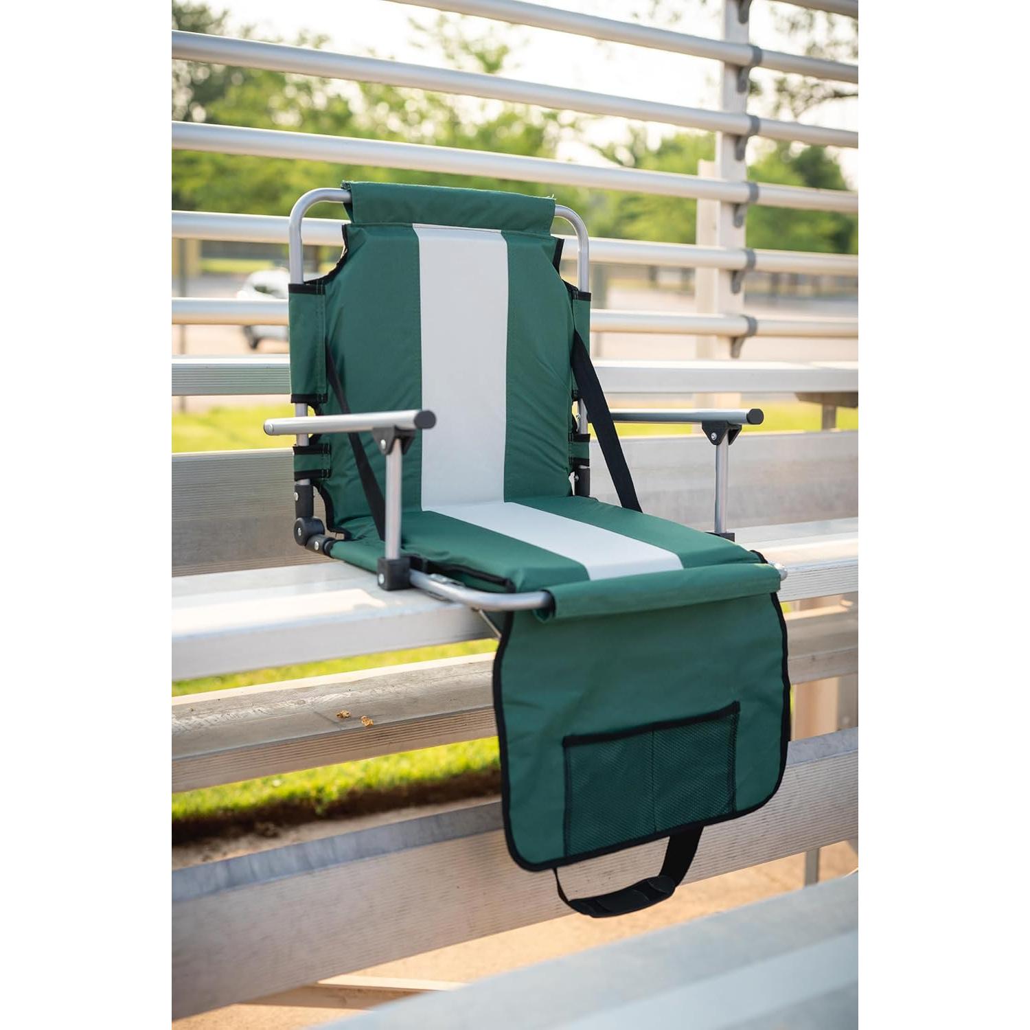 Asiento de Estadio Plegable Stansport Verde con Brazos