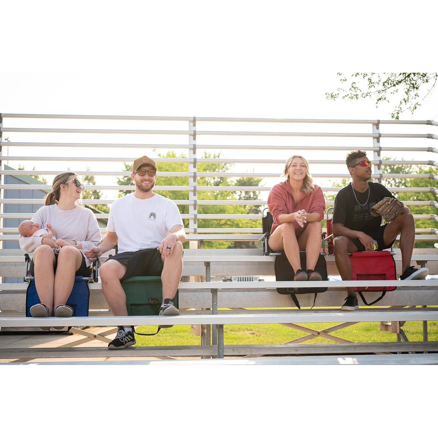 Asiento de Estadio Plegable Stansport Verde con Brazos