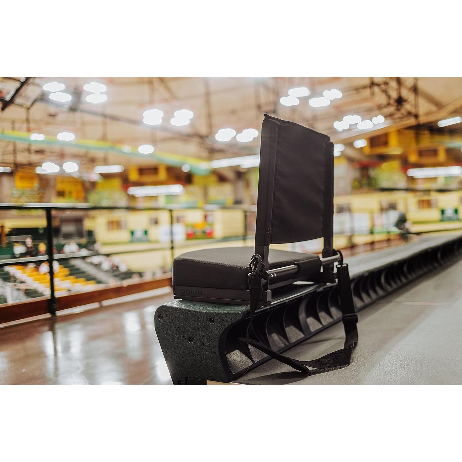 Silla de Estadio Gridiron Picnic Time Negra Plegable 45.7x35.6cm