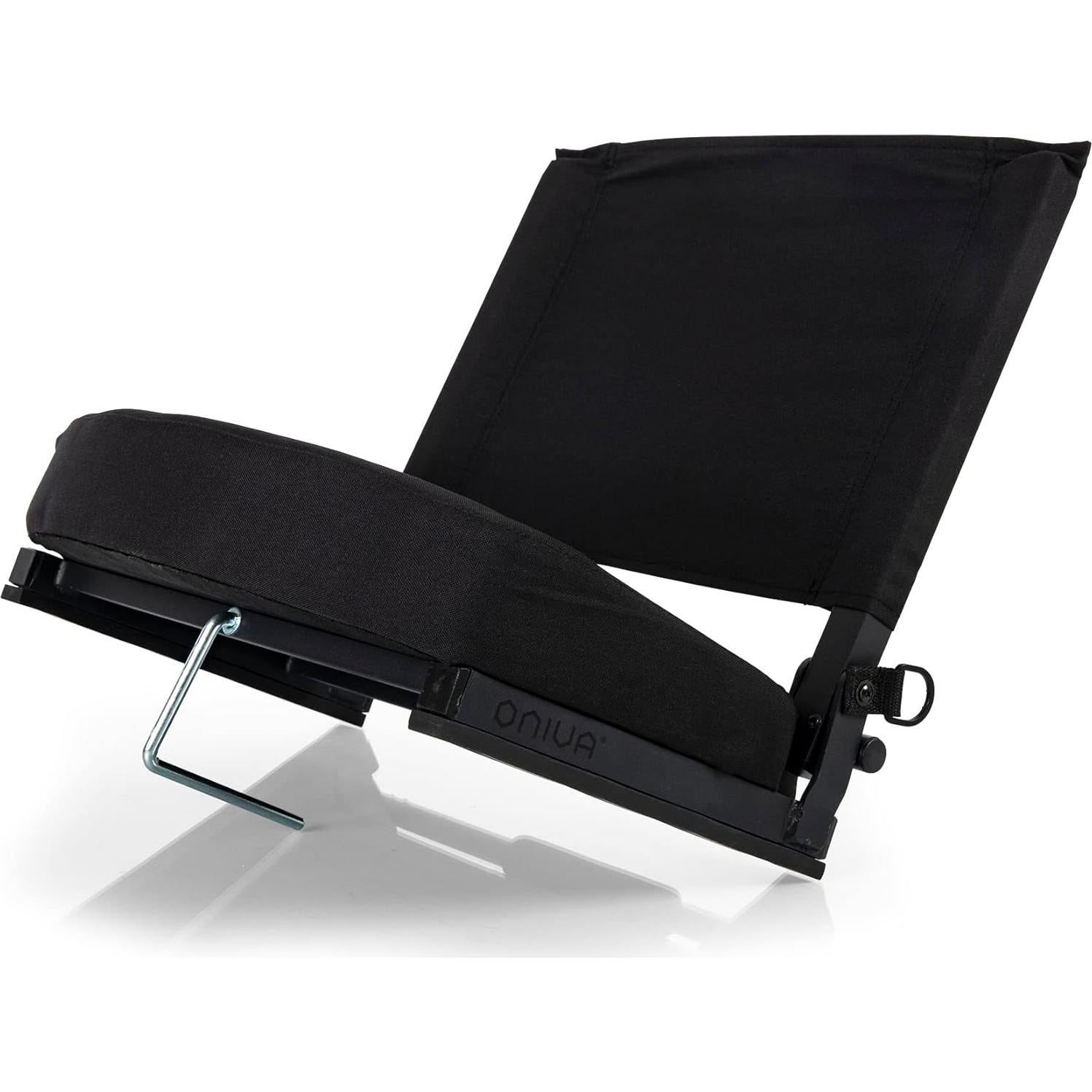 Silla de Estadio Gridiron Picnic Time Negra Plegable 45.7x35.6cm