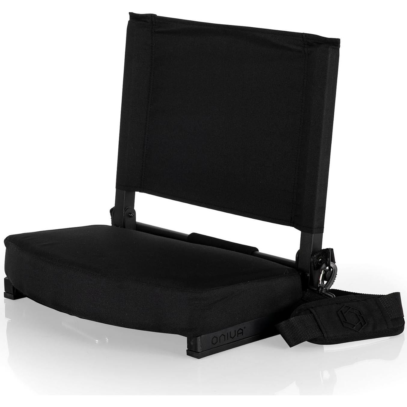 Silla de Estadio Gridiron Picnic Time Negra Plegable 45.7x35.6cm