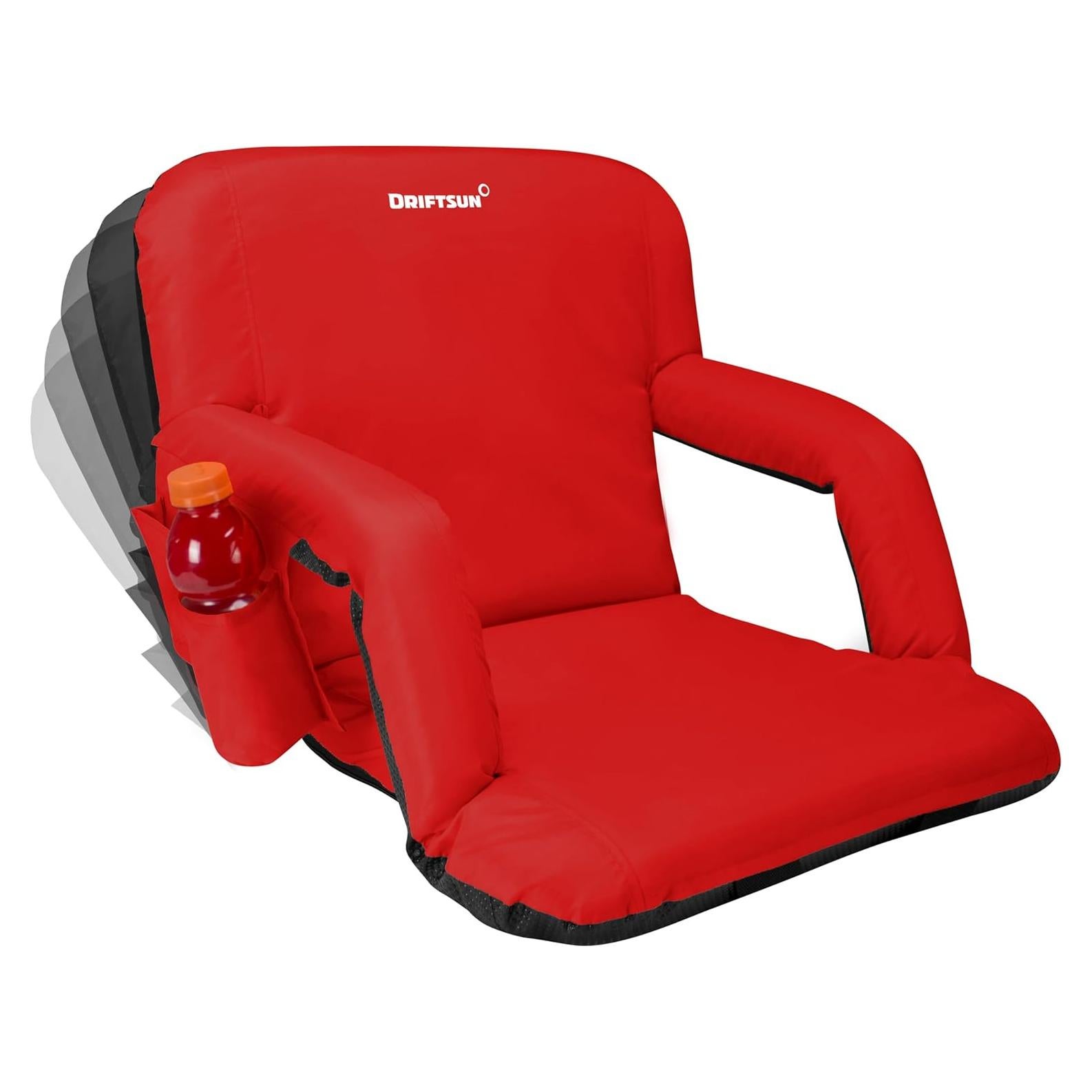 Asiento de Estadio Driftsun Deluxe Rojo con Soporte Espalda