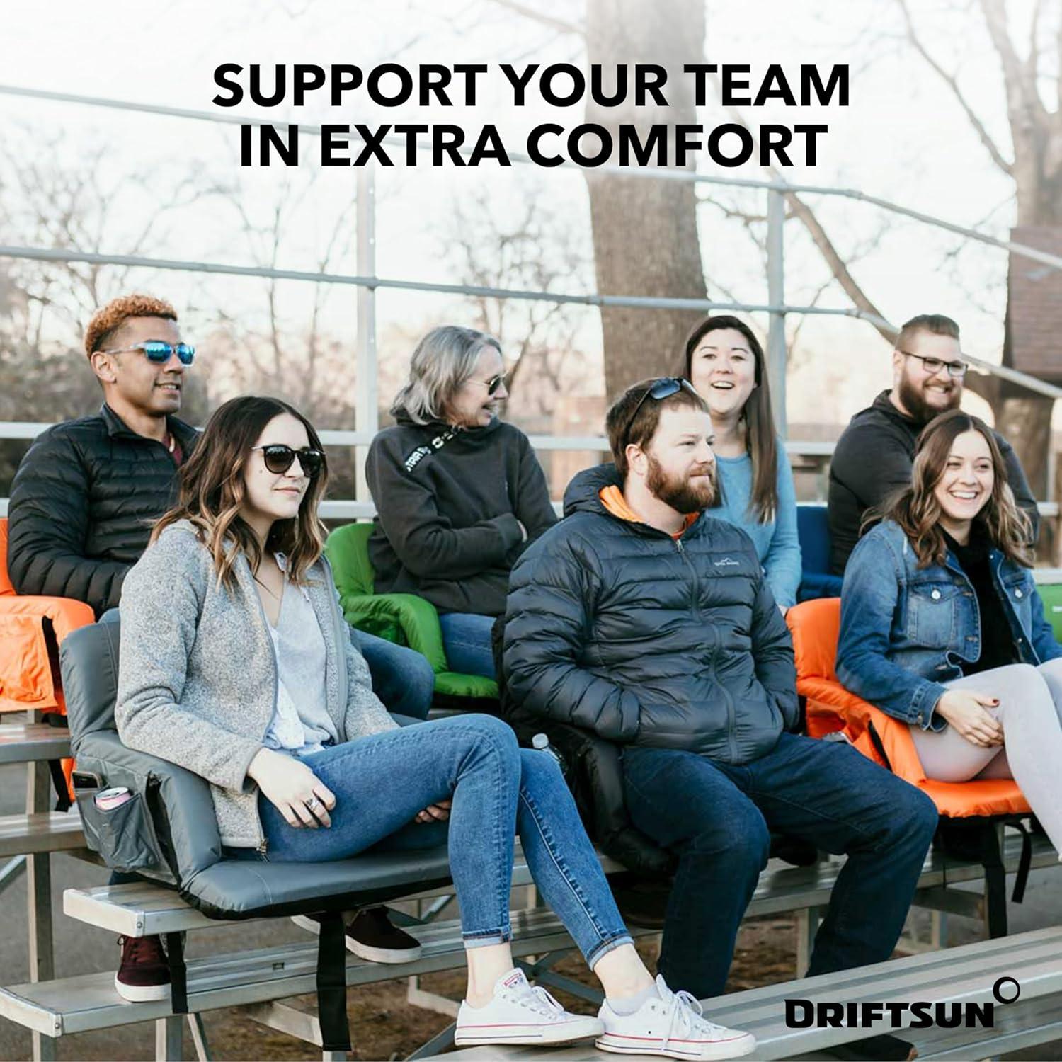 Asiento de Estadio Driftsun Deluxe Rojo con Soporte Espalda