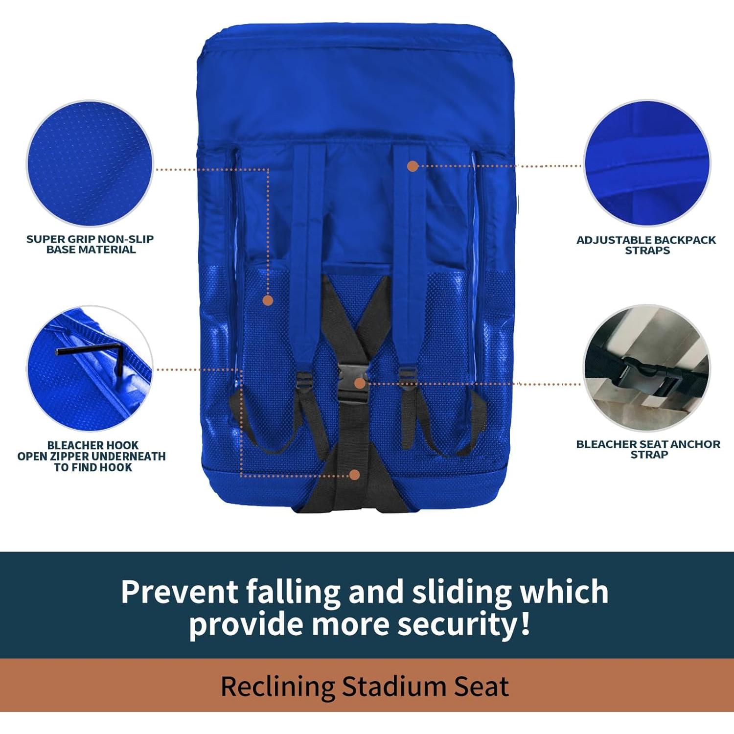 Asientos de Estadio Seamander Reclinables con Soporte Espalda 2-Pack