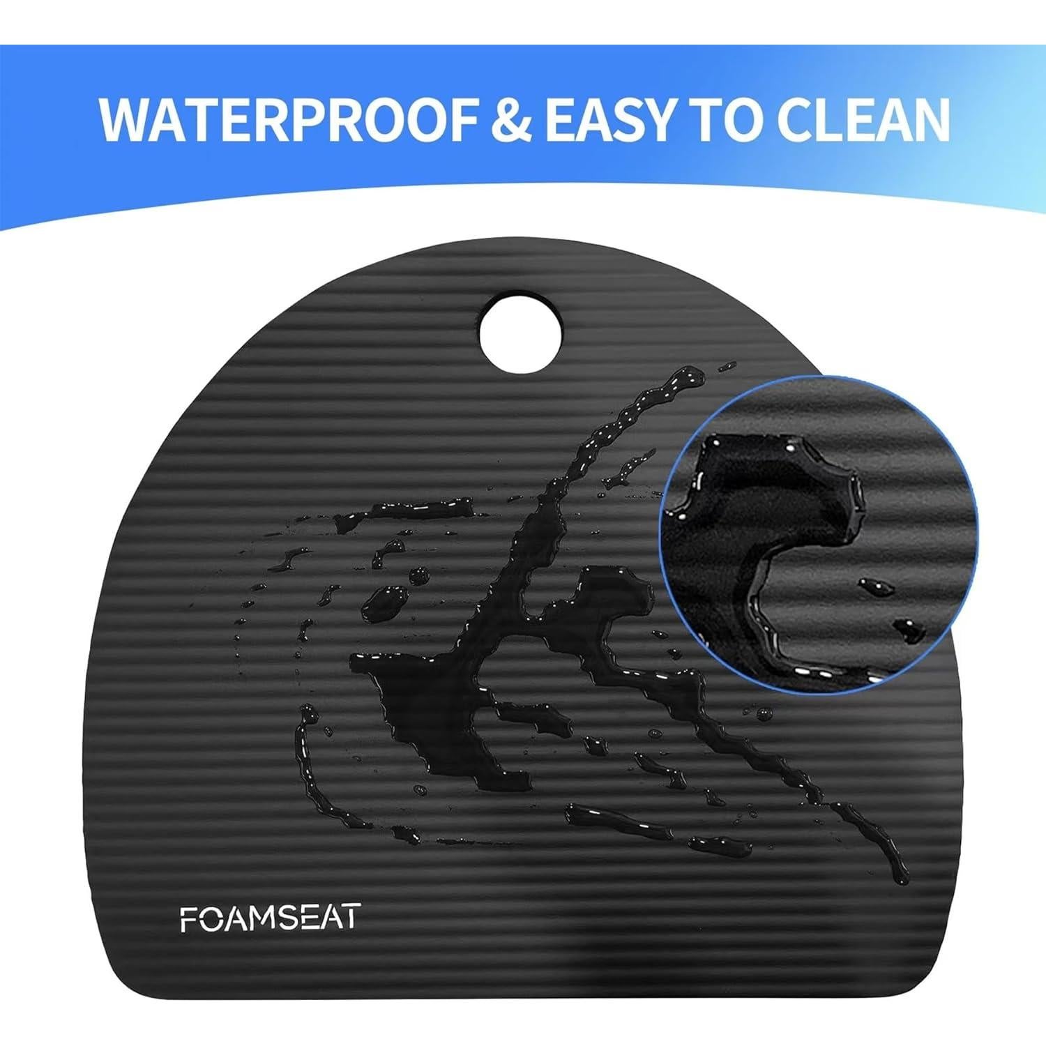 Cojín de Asiento Portátil FOAMSEAT Negro 38x33 cm Impermeable