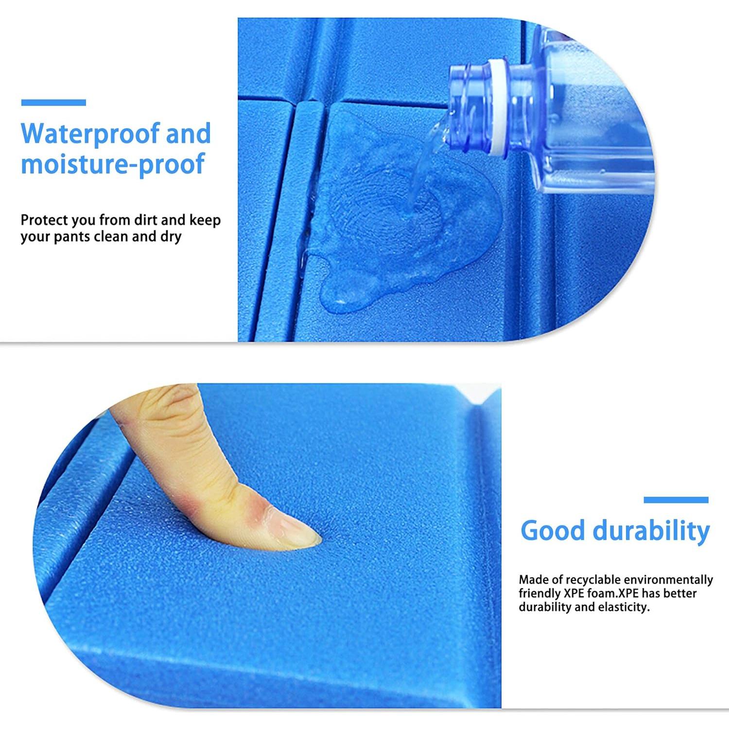 Cojín de Camping Plegable inheming 2 Unidades EVA A Prueba de Agua