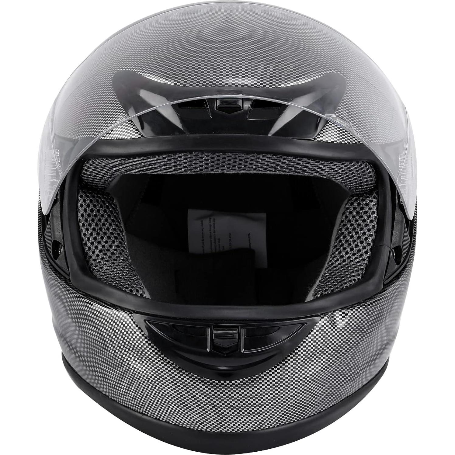 Casco Integral TCMT Fibra de Carbono Adulto Visera Abatible