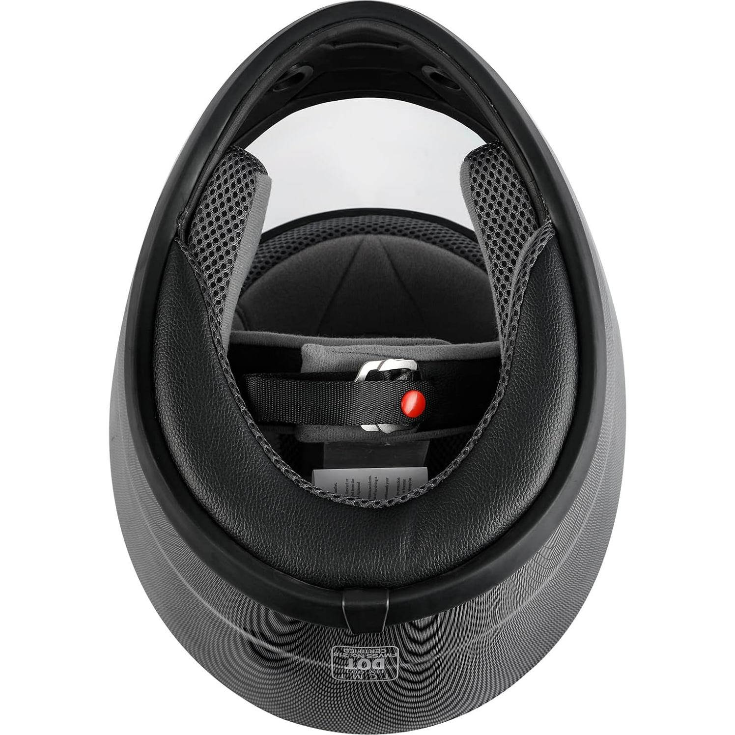 Casco Integral TCMT Fibra de Carbono Adulto Visera Abatible