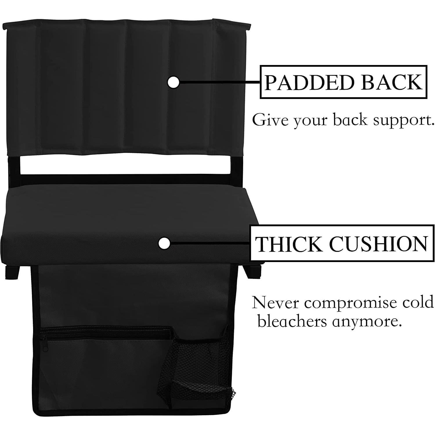 Asiento de Estadio Amazing for Less 2 Sillas Plegables con Cojín