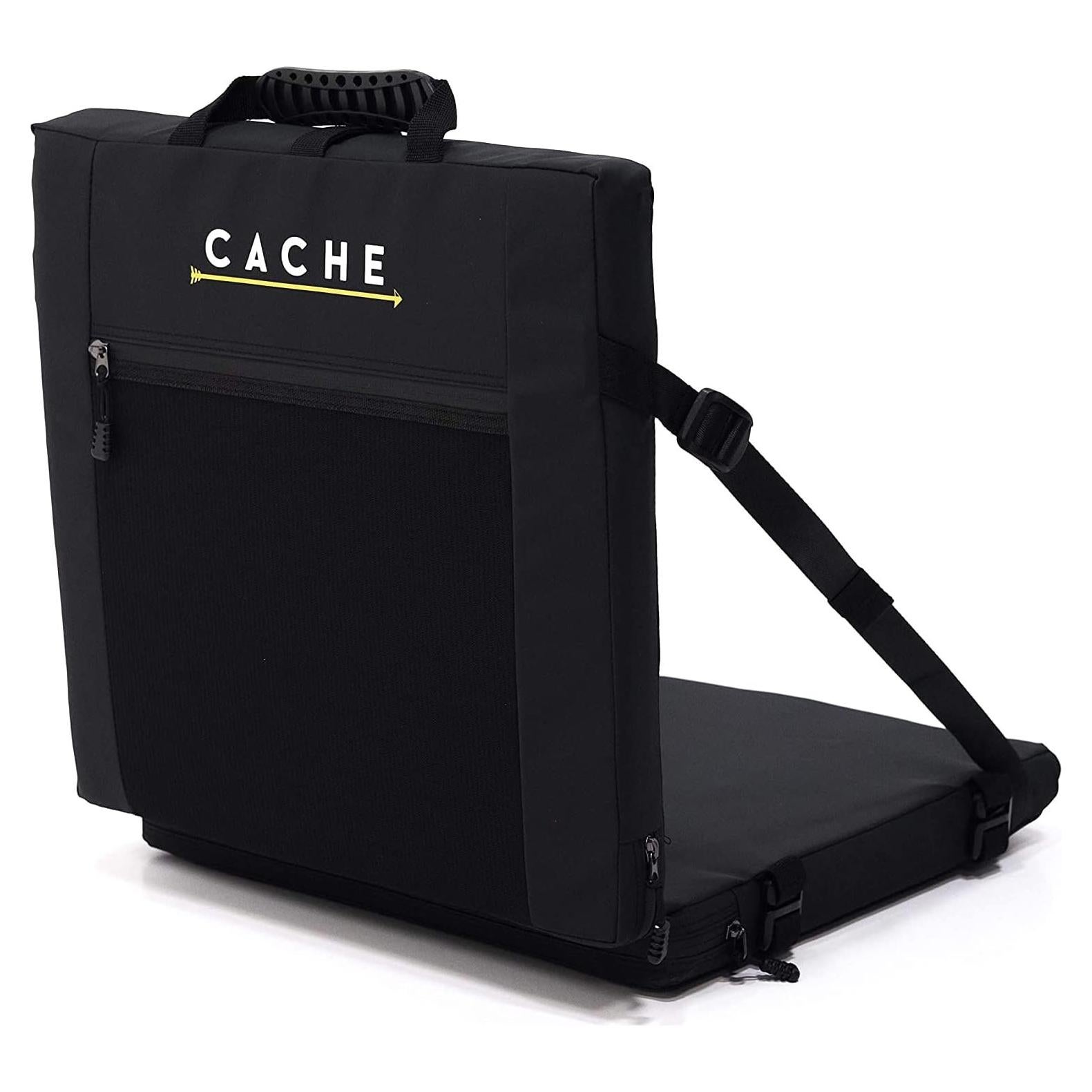 Asiento de Estadio Cache Plegable con Cojín Acolchado Negro