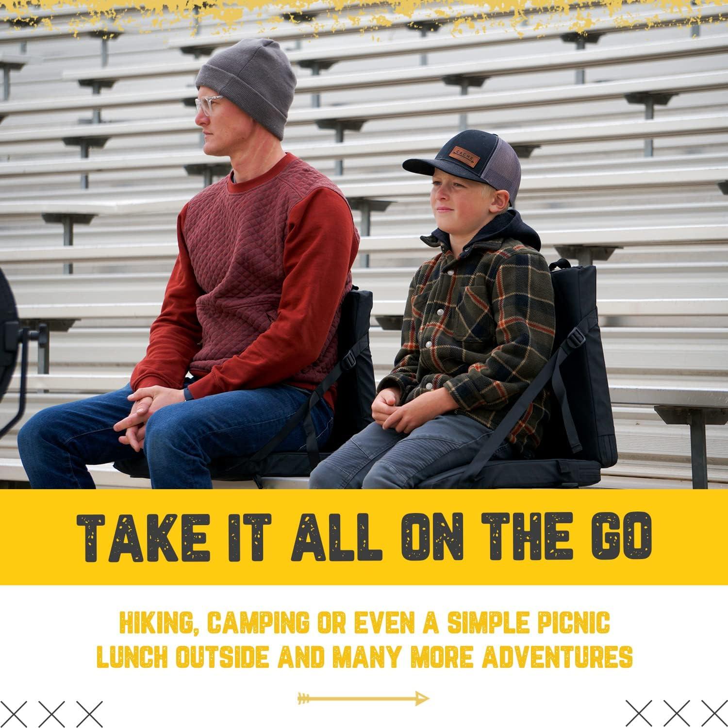 Asiento de Estadio Cache Plegable con Cojín Acolchado Negro