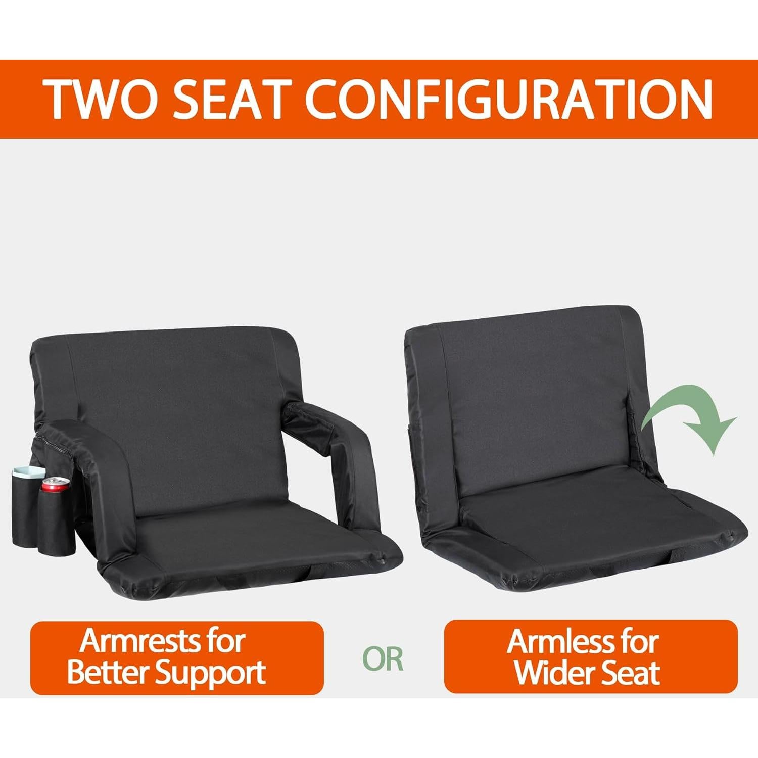 Asiento de Estadio Oteymart Plegable Ancho 48 cm Respaldo Ajustable