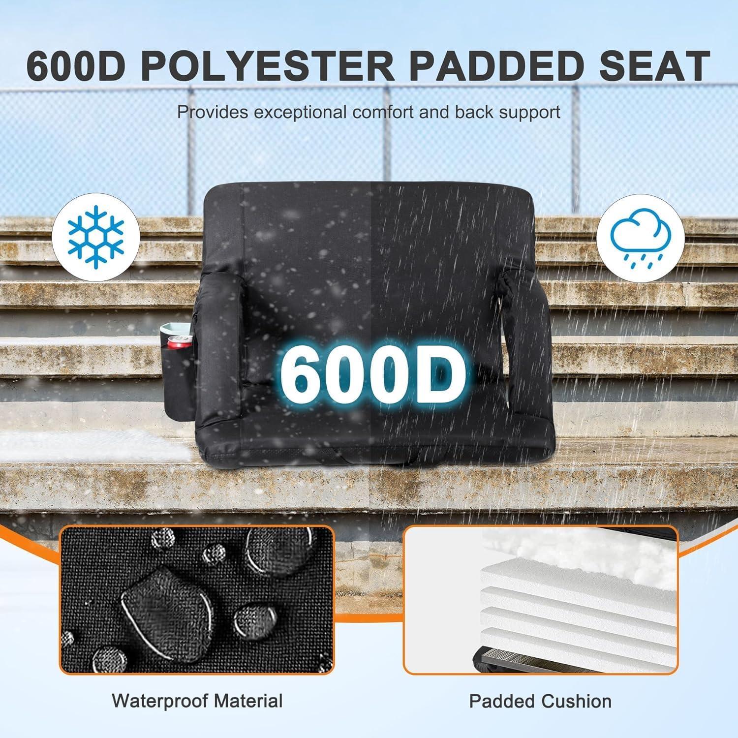 Asiento de Estadio Oteymart Plegable Ancho 48 cm Respaldo Ajustable