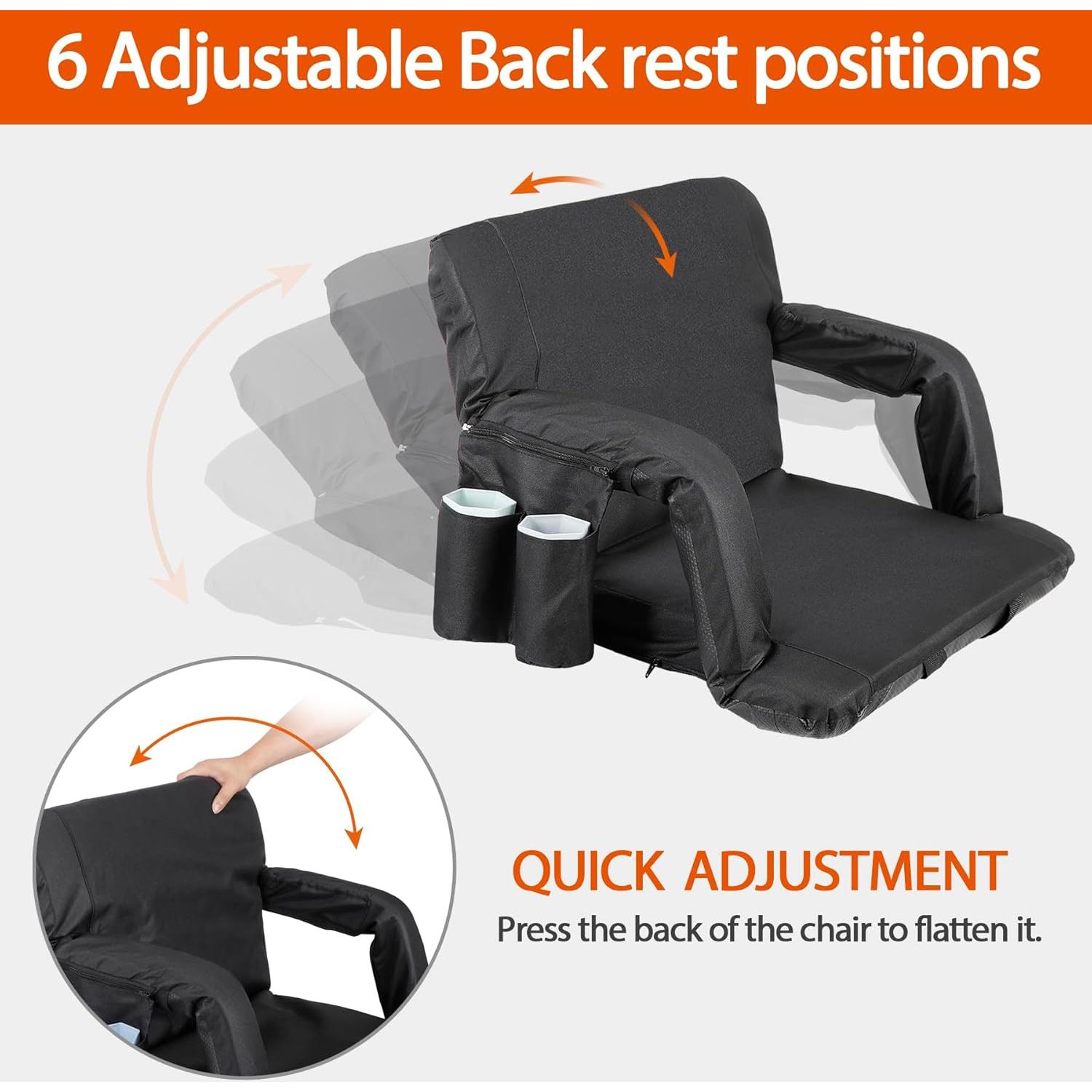 Asiento de Estadio Oteymart Plegable Ancho 48 cm Respaldo Ajustable