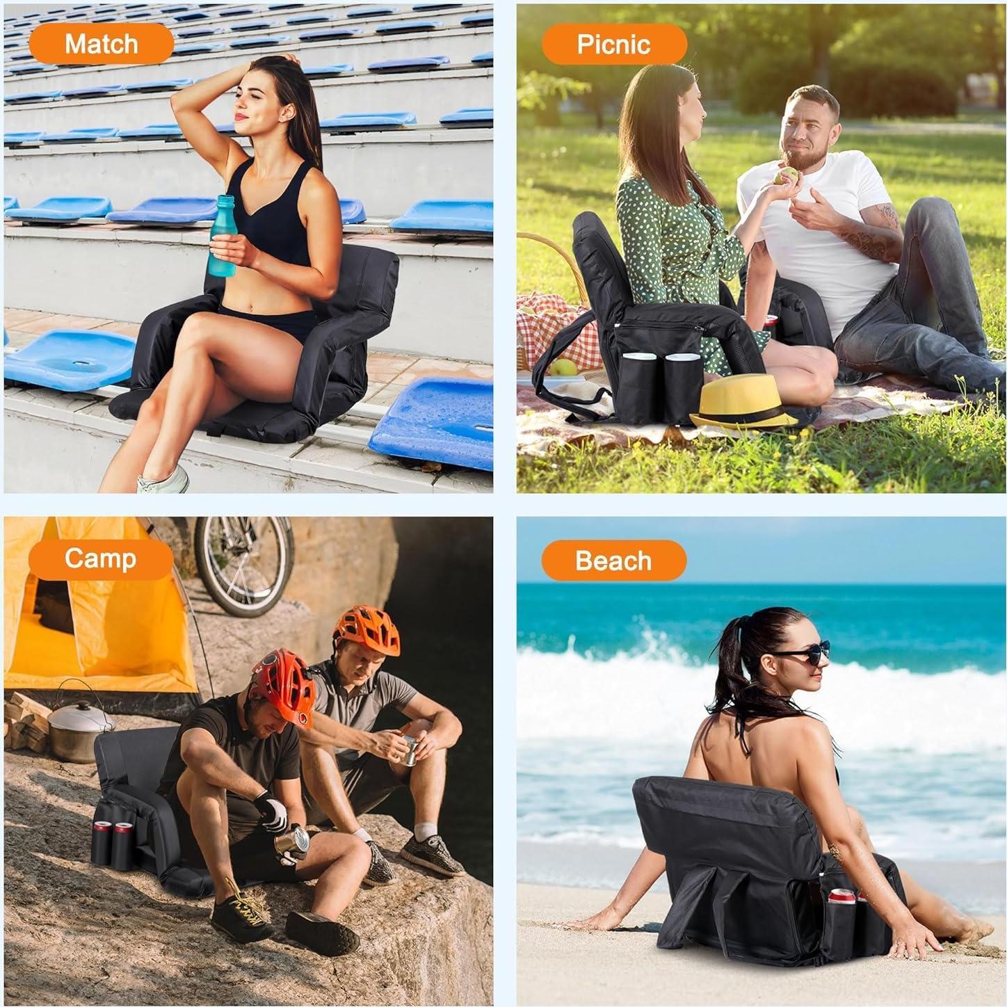 Asiento de Estadio Oteymart Plegable Ancho 48 cm Respaldo Ajustable