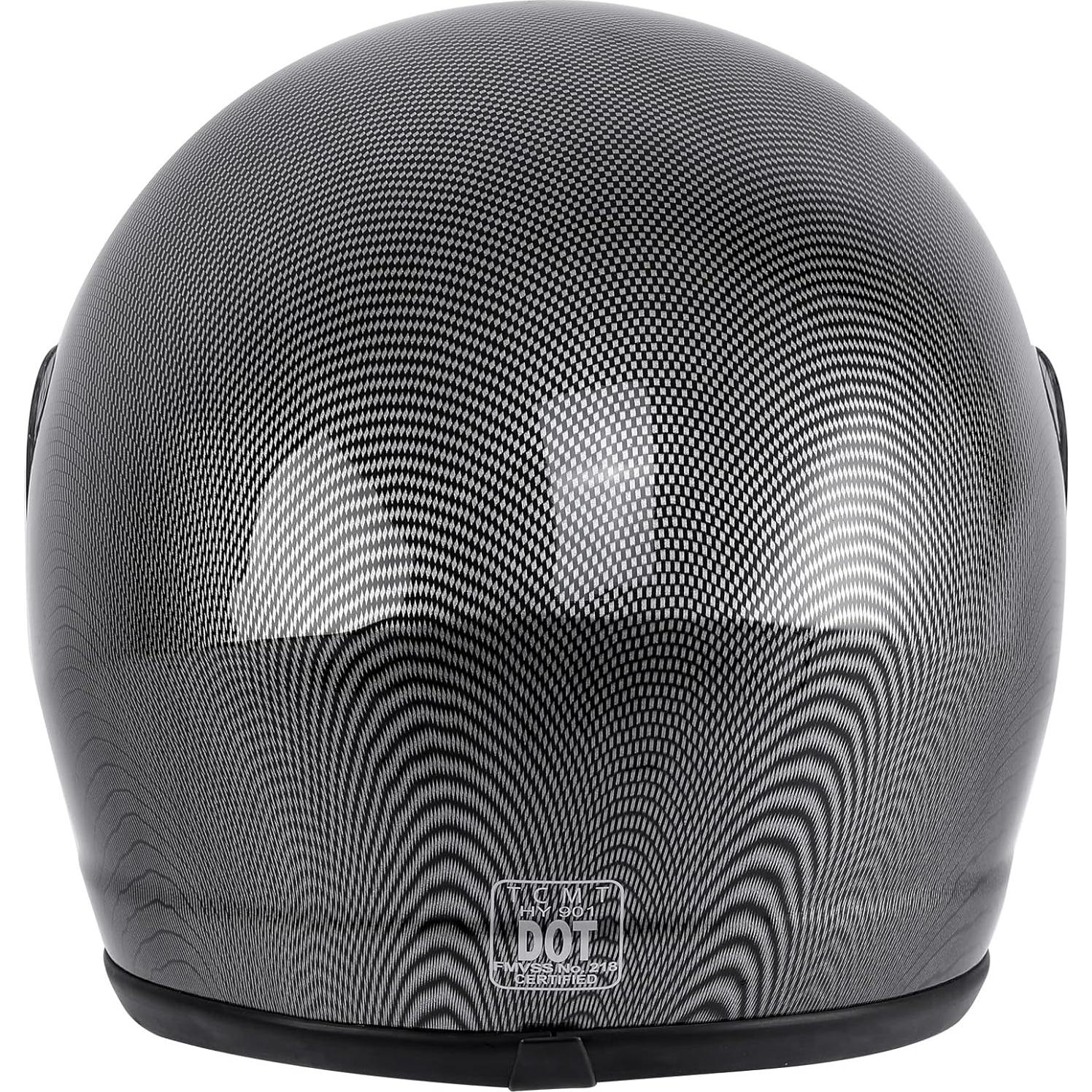 Casco Integral TCMT Fibra de Carbono Adulto XL Visera Abatible